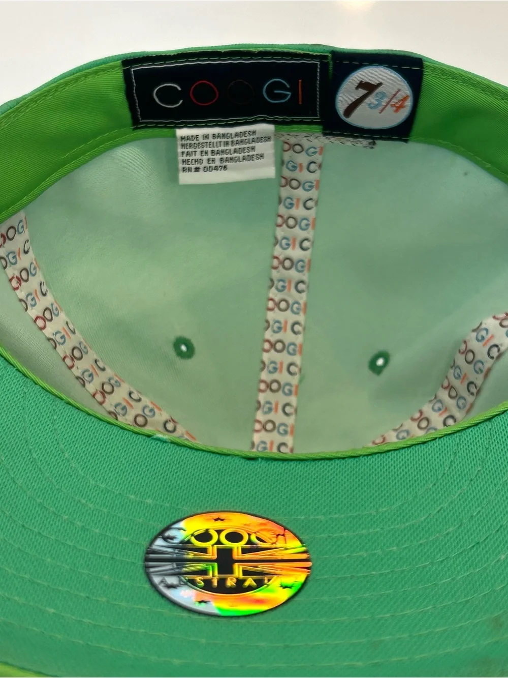 Vintage Y2K COOGI Fitted Baseball Cap Green Size 7 3/4 NEW With Tag Rare